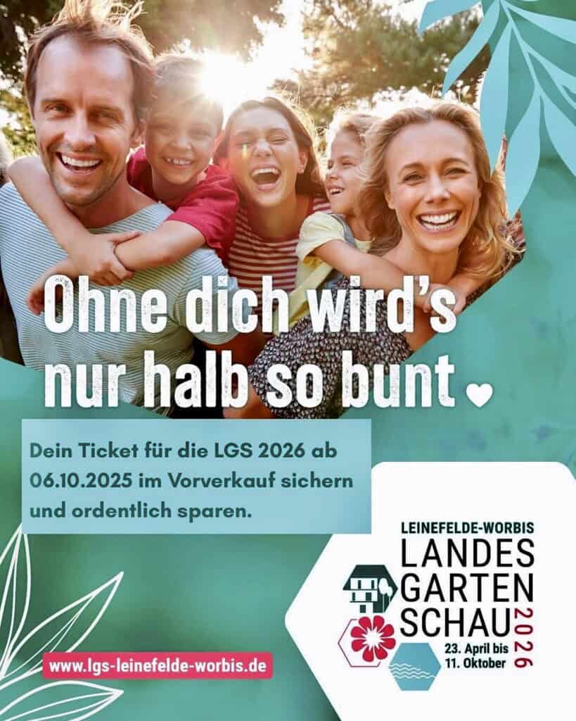 Eintrittspreise für LGS 2026 stehen fest: Vorverkauf ab 6. Oktober