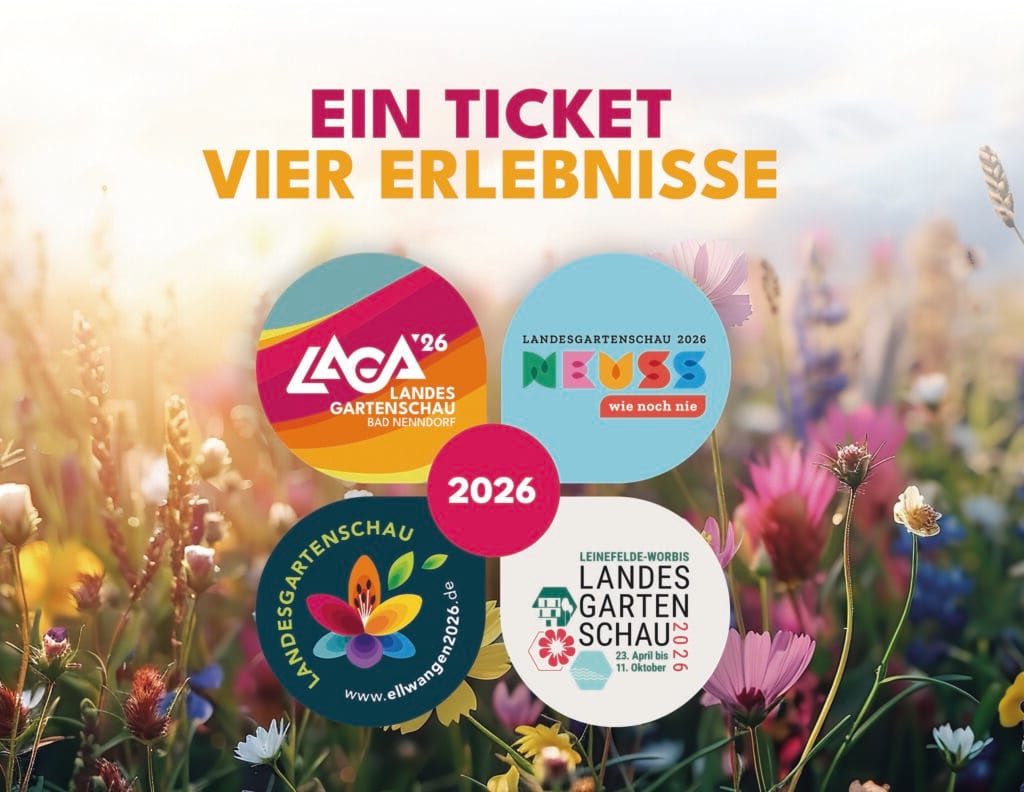 Mit einer LGS-Dauerkarte drei weitere Gartenschauen gratis erleben