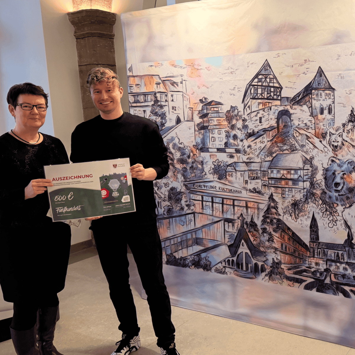 preisverleihung mit tobias windolph und marion frant
