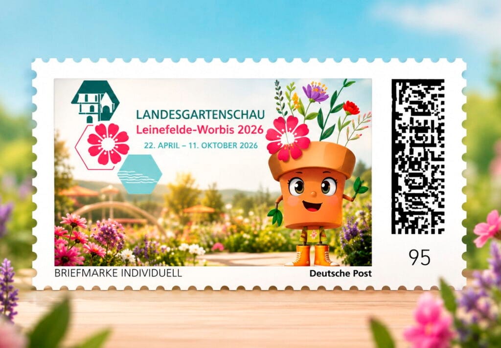 Die Landesgartenschau gibt es jetzt auch als Briefmarke